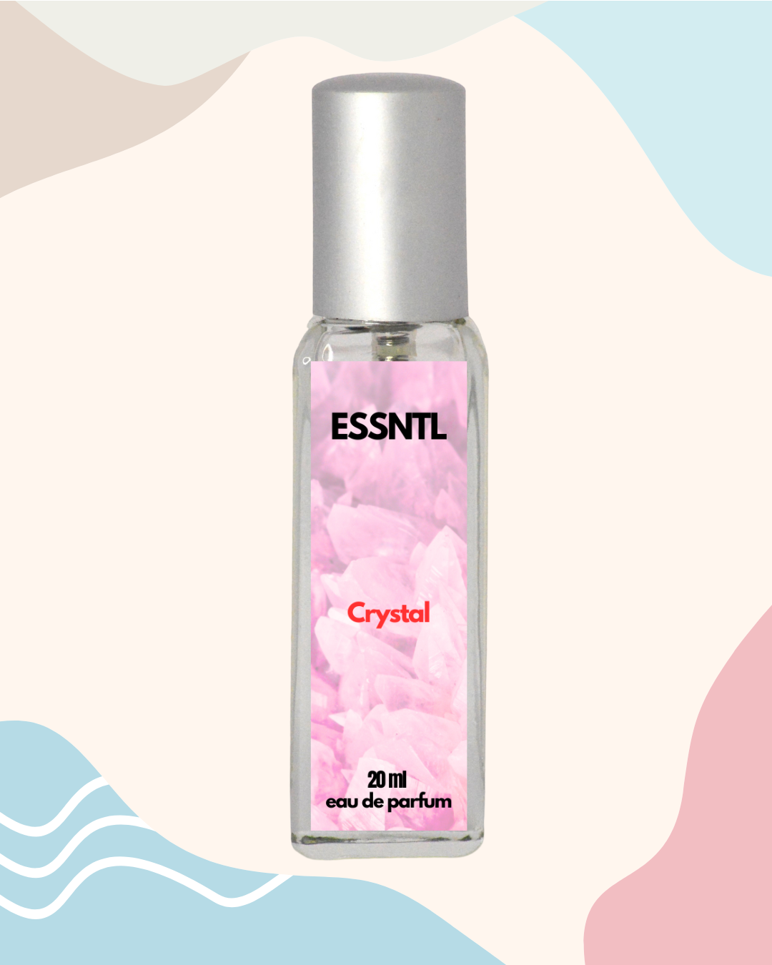 ESSNTL Crystal Perfume - Fresh & Feminine Fruity Floral Fragrance | 50ml Eau de Parfum | 20ml Eau de Parfum | Sparkling, Elegant & Delicate Scent | Long-Lasting Luxury Scent for Women | Graceful & Radiant Allure