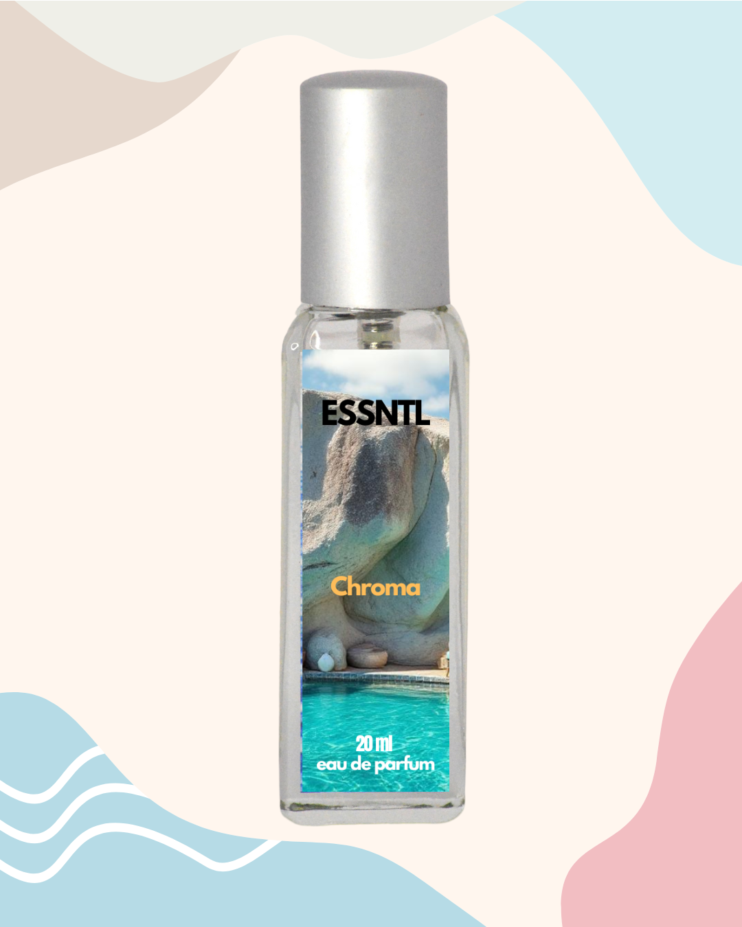 ESSNTL Chroma Perfume - Fresh & Vibrant Citrus Aquatic Fragrance | 50ml Eau de Parfum | 20ml Eau de Parfum | Crisp, Refreshing & Invigorating Scent | Long-Lasting Everyday Fragrance | Classic & Clean Scent for Men