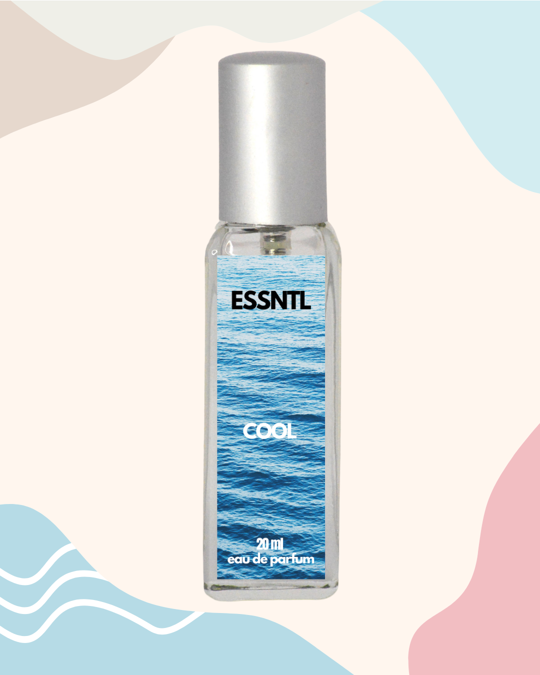 ESSNTL Cool Perfume - Refreshing & Aquatic Fresh Fragrance | 50ml Eau de Parfum | 20ml Eau de Parfum | Crisp, Invigorating & Clean Scent | Long-Lasting Sporty Fragrance | Classic & Clean Scent for Men