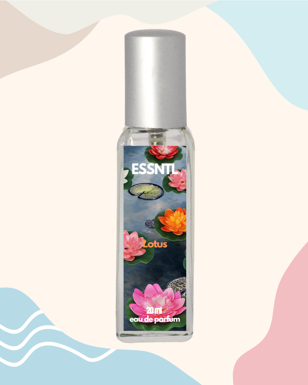 ESSNTL Lotus Perfume - Fresh & Tranquil Fruity Floral Fragrance | 50ml Eau de Parfum | Soft, Elegant & Uplifting Scent | Long-Lasting Luxury Scent for Men & Women | Serene & Refreshing Essence