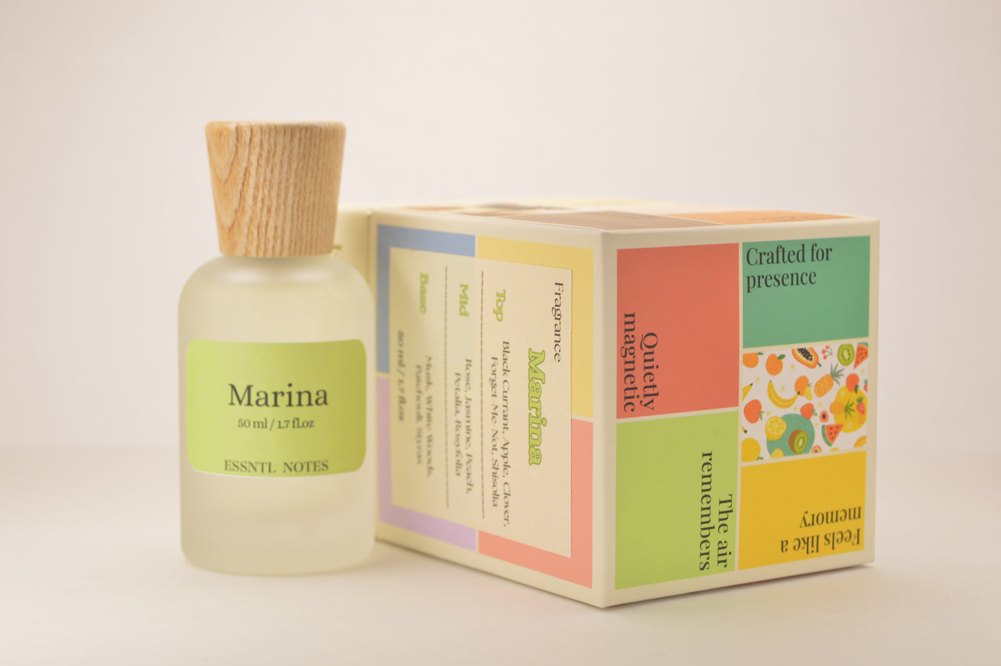 ESSNTL NOTES Marina Perfume – Fresh & Radiant Floral Fruity Fragrance | 50ml Eau de Parfum | Bright, Elegant Scent | Long-Lasting Luxury Perfume for Men & Women | Modern, Mediterranean Signature Vibe