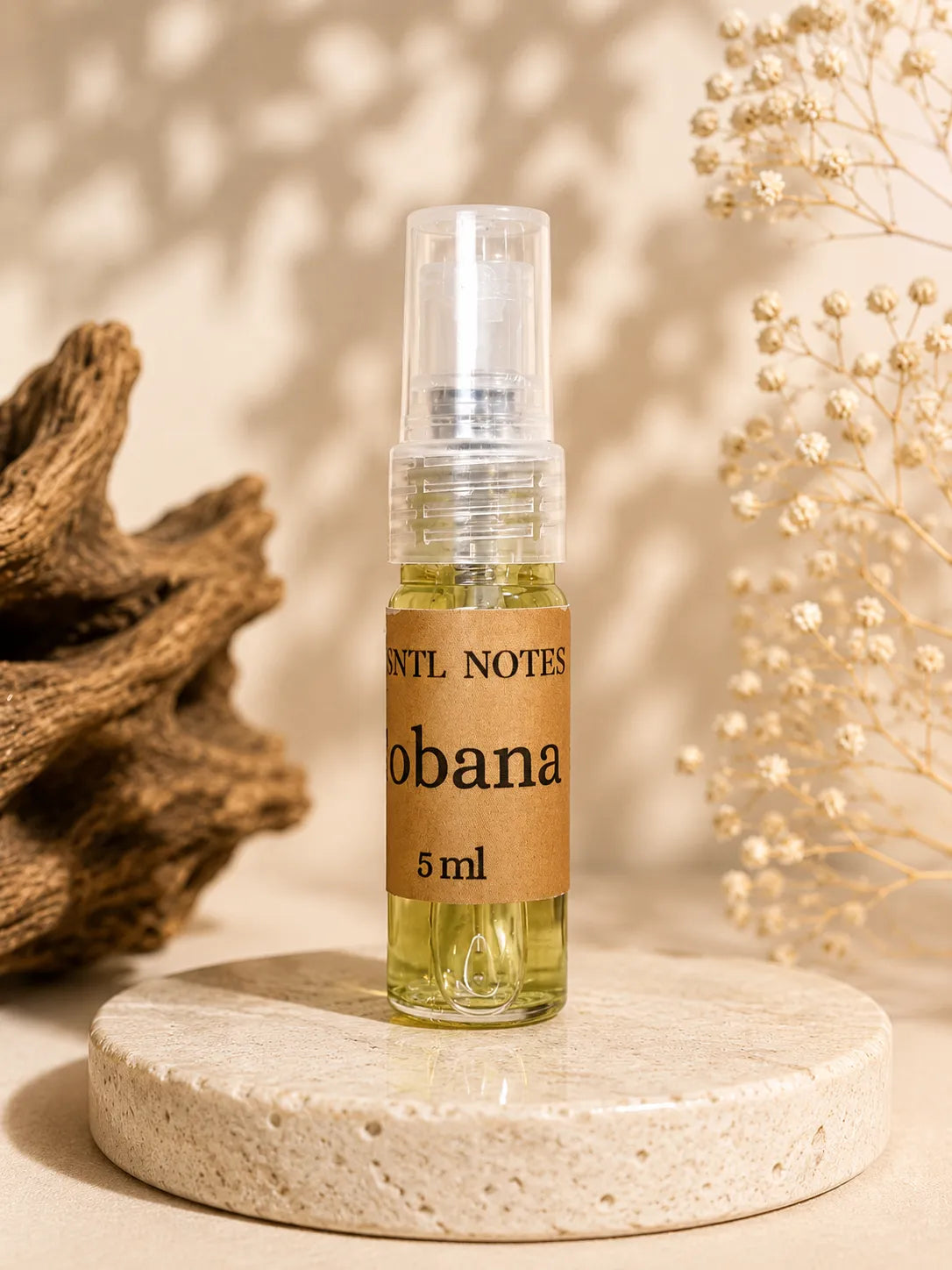 ESSNTL NOTES Tobana Warm Opulent Tobacco Vanilla 5ml perfume sample for fragrance discovery and gifting
