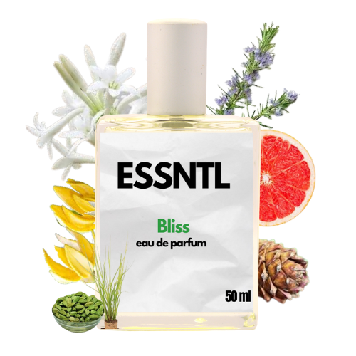ESSNTL Bliss Perfume - Crisp & Clean Fresh Woody Fragrance | 50ml Eau de Parfum | Soft, Subtle & Inviting Scent | Long-Lasting Refreshing Fragrance | Classic & Clean Scent for Men