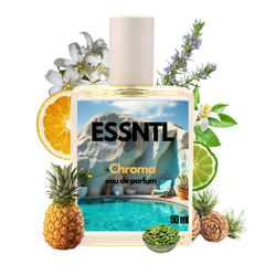 ESSNTL Chroma Perfume - Fresh & Vibrant Citrus Aquatic Fragrance | 50ml Eau de Parfum | 20ml Eau de Parfum | Crisp, Refreshing & Invigorating Scent | Long-Lasting Everyday Fragrance | Classic & Clean Scent for Men