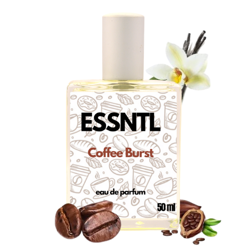 ESSNTL Coffee Burst Perfume - Bold & Comforting Coffee-Vanilla Fragrance | 50ml Eau de Parfum | 20ml Eau de Parfum | Creamy, Addictive & Aromatic Scent | Long-Lasting Cozy Perfume for Men & Women | A Caffeine Kick with Sweet Depth