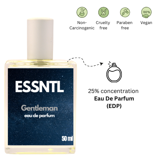 ESSNTL Gentleman Perfume - Rugged & Magnetic Spicy Woody Fragrance | 50ml Eau de Parfum | Fresh, Confident & Bold Scent | Long-Lasting Signature Fragrance | Classic & Clean Scent for Men