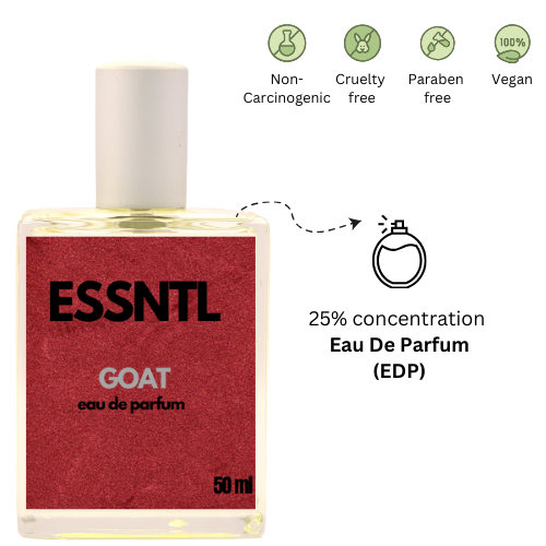 ESSNTL GOAT Perfume - Powerful & Dynamic Fresh Spicy Fragrance | 50ml Eau de Parfum | Bold, Sporty & Confident Scent | Long-Lasting Performance Fragrance | Classic & Clean Scent for Men