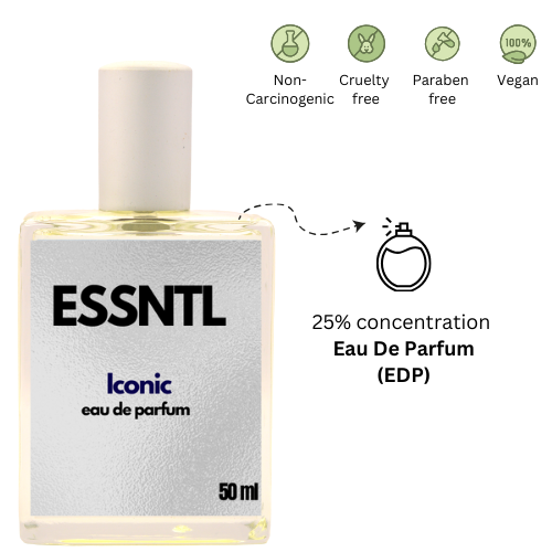 ESSNTL Iconic Perfume - Sophisticated & Timeless Woody Spicy Fragrance | 50ml Eau de Parfum | Refined, Elegant & Distinguished Scent | Long-Lasting Statement Fragrance | Classic & Clean Scent for Men