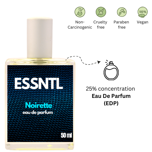 ESSNTL Noirette Perfume - Dark & Seductive Spicy Amber Fragrance | 50ml Eau de Parfum | Warm, Mysterious & Sensual Scent | Long-Lasting Signature Fragrance | Classic & Clean Scent for Men