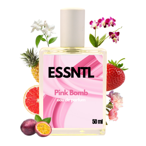 ESSNTL Pink Bomb Perfume - Playful & Feminine Fruity Floral Fragrance | 50ml Eau de Parfum | Sweet, Bright & Captivating Scent | Long-Lasting Youthful Fragrance | Classic & Clean Scent for Women
