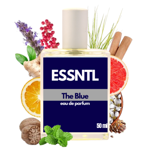 ESSNTL The Blue Perfume - Timeless & Sophisticated Citrus Woody Fragrance | 50ml Eau de Parfum | Fresh, Crisp & Clean Scent | Long-Lasting Luxury Fragrance | Classic & Clean Scent for Men