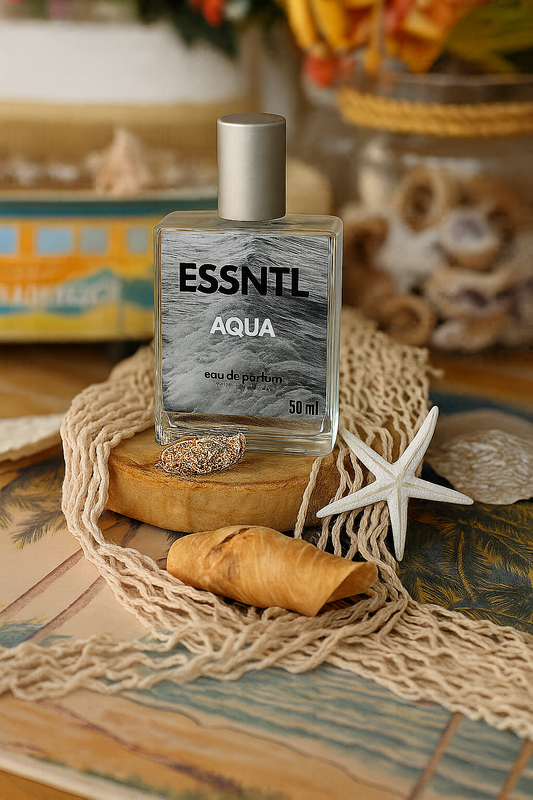 ESSNTL Aqua Perfume - Timeless & Elegant Marine Citrus Fragrance | 50ml Eau de Parfum | 20ml Eau de Parfum | Fresh, Breezy & Uplifting Scent | Long-Lasting Everyday Fragrance | Classic & Clean Scent for Men