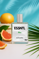ESSNTL Bliss Perfume - Crisp & Clean Fresh Woody Fragrance | 50ml Eau de Parfum | 20ml Eau de Parfum | Soft, Subtle & Inviting Scent | Long-Lasting Refreshing Fragrance | Classic & Clean Scent for Men