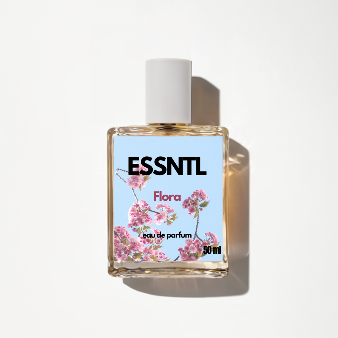 ESSNTL Flora Perfume - Elegant & Feminine Floral Fruity Fragrance | 50ml Eau de Parfum | 20ml Eau de Parfum | Romantic, Delicate & Graceful Scent | Long-Lasting Luxury Scent for Women | Classic & Clean Scent for Women
