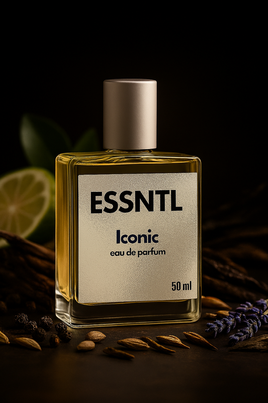 ESSNTL Iconic Perfume - Sophisticated & Timeless Woody Spicy Fragrance | 50ml Eau de Parfum | 20ml Eau de Parfum | Refined, Elegant & Distinguished Scent | Long-Lasting Statement Fragrance | Classic & Clean Scent for Men