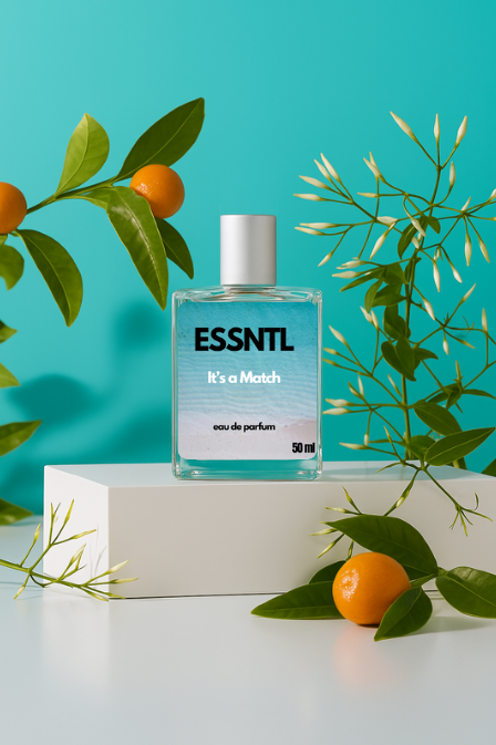 ESSNTL It's a Match Perfume - Fresh & Unique Citrus Floral Fragrance | 50ml Eau de Parfum | 20ml Eau de Parfum | Clean, Elegant & Versatile Scent | Long-Lasting Everyday Fragrance | Classic & Clean Scent for Men & Women