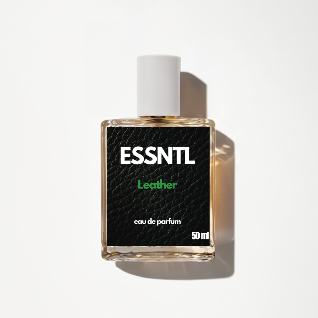 ESSNTL Leather Perfume - Rich & Sensual Leather Spicy Fragrance | 50ml Eau de Parfum | 20ml Eau de Parfum | Deep, Smoky & Intense Scent | Long-Lasting Signature Fragrance | Classic & Clean Scent for Men