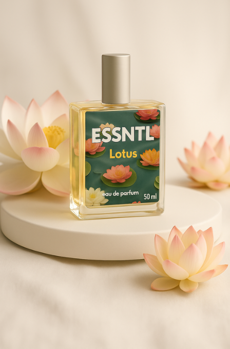 ESSNTL Lotus Perfume - Fresh & Tranquil Fruity Floral Fragrance | 50ml Eau de Parfum | 20ml Eau de Parfum | Soft, Elegant & Uplifting Scent | Long-Lasting Luxury Scent for Men & Women | Serene & Refreshing Essence