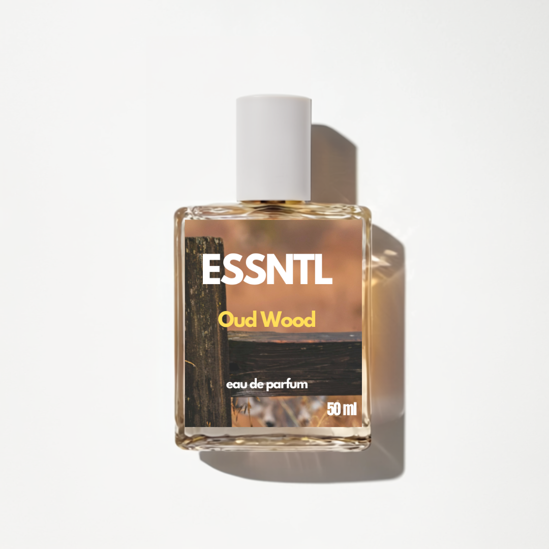 ESSNTL Oud Wood Perfume - Mysterious & Exotic Oud Woody Fragrance | 50ml Eau de Parfum | 20ml Eau de Parfum | Warm, Smoky & Luxurious Scent | Long-Lasting Statement Fragrance | Classic & Clean Scent for Men
