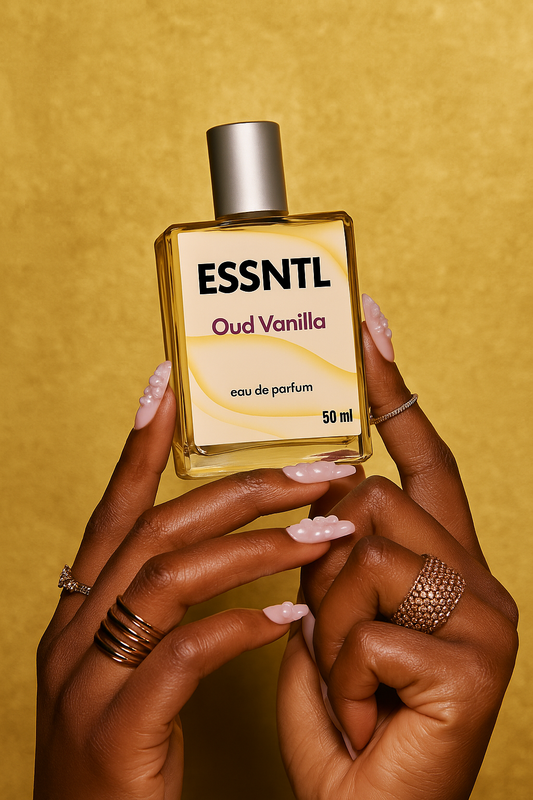 ESSNTL Oud Vanilla Perfume - Rich & Exotic Gourmand Oud Fragrance | 50ml Eau de Parfum | 20ml Eau de Parfum | Warm, Sensual & Spicy-Sweet Scent | Long-Lasting Luxury Perfume for Men & Women | Deep, Opulent Signature Vibe