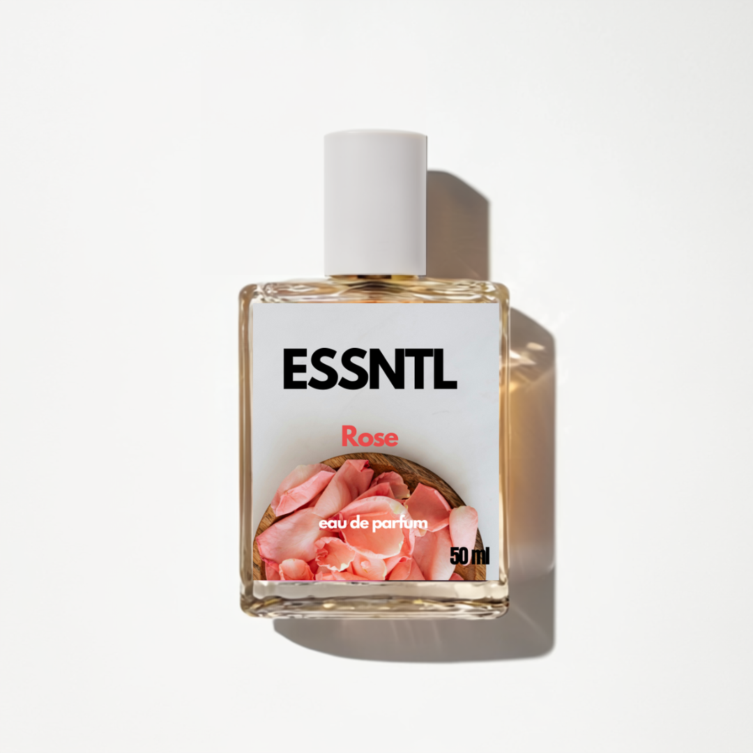 ESSNTL Rose Perfume - Delicate & Sensual Floral Musky Fragrance | 50ml Eau de Parfum | 20ml Eau de Parfum | Soft, Powdery & Romantic Scent | Long-Lasting Elegant Fragrance | Classic & Clean Scent for Women