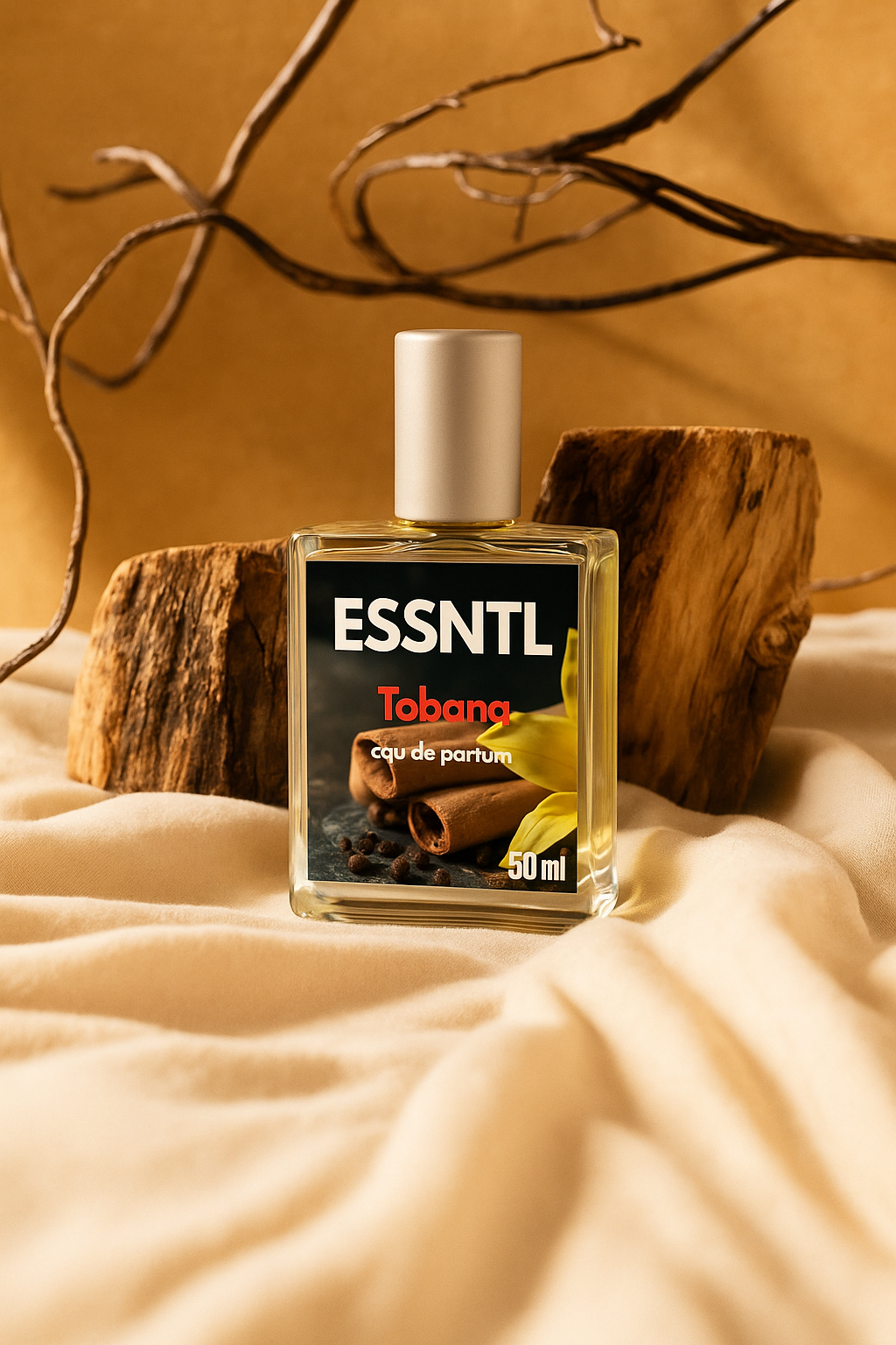 ESSNTL Tobana Perfume - Warm & Opulent Tobacco Vanilla Fragrance | 50ml Eau de Parfum | 20ml Eau de Parfum | Sweet, Spicy & Luxurious Scent | Long-Lasting Bold Fragrance | Classic & Clean Scent for Men