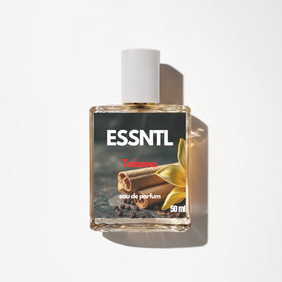 ESSNTL Tobana Perfume - Warm & Opulent Tobacco Vanilla Fragrance | 50ml Eau de Parfum | 20ml Eau de Parfum | Sweet, Spicy & Luxurious Scent | Long-Lasting Bold Fragrance | Classic & Clean Scent for Men