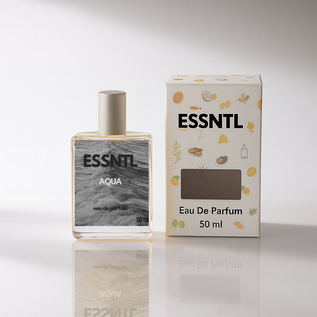 ESSNTL Aqua Perfume - Timeless & Elegant Marine Citrus Fragrance | 50ml Eau de Parfum | 20ml Eau de Parfum | Fresh, Breezy & Uplifting Scent | Long-Lasting Everyday Fragrance | Classic & Clean Scent for Men
