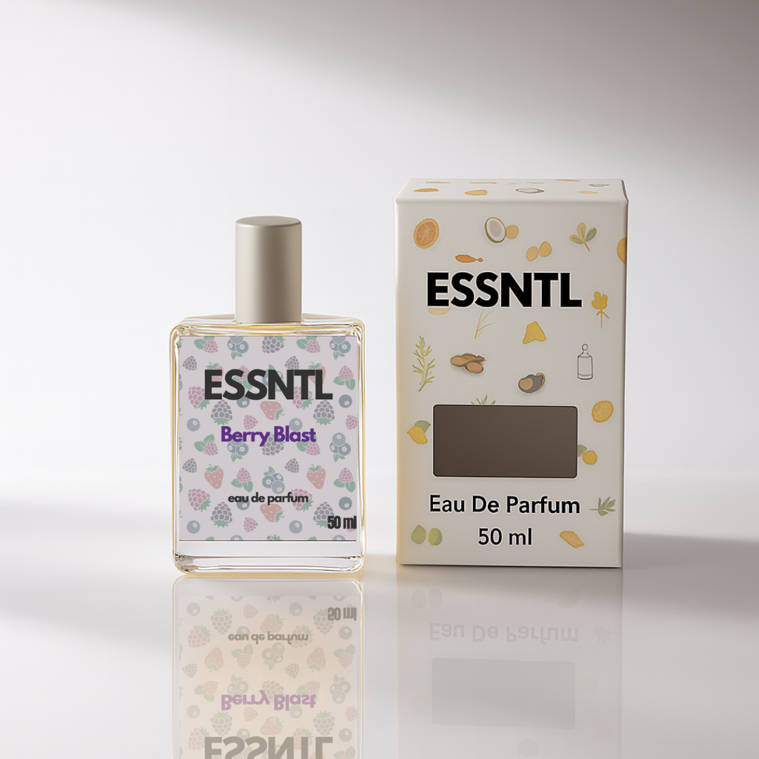 ESSNTL Berry Blast Perfume - Juicy & Playful Fruity Fragrance | 50ml Eau de Parfum | 20ml Eau de Parfum | Sweet, Vibrant & Energetic Scent | Long-Lasting Youthful Perfume for All | Bold Berry Pop with a Fun Twist