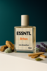 ESSNTL Briton Perfume - Classic & Refined Woody Aromatic Fragrance | 50ml Eau de Parfum | 20ml Eau de Parfum | Fresh, Masculine & Timeless Scent | Long-Lasting Luxury Scent for Men | Sophisticated Everyday Elegance