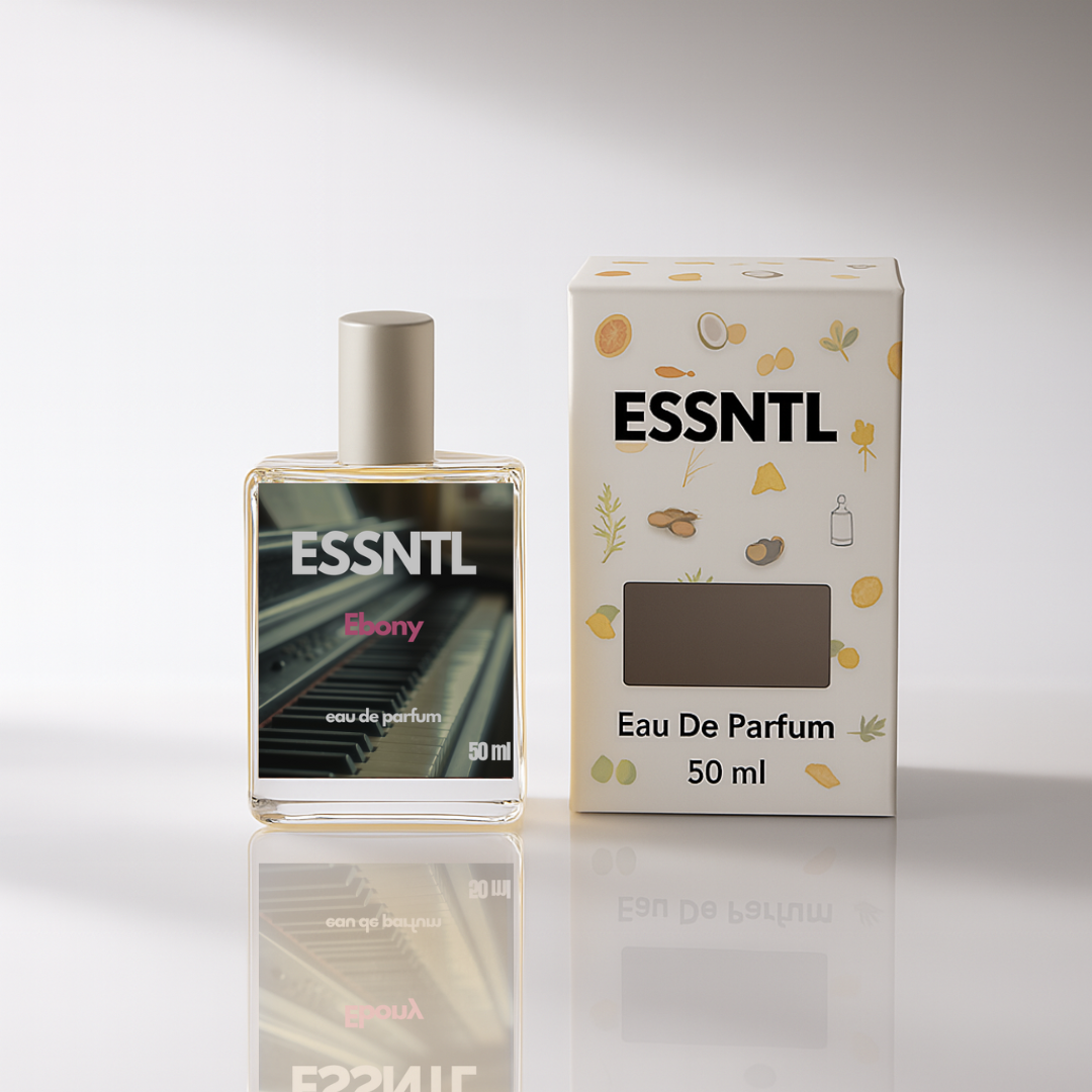 ESSNTL Ebony Perfume - Sensual & Addictive Warm Spicy Fragrance | 50ml Eau de Parfum | 20ml Eau de Parfum | Sweet, Bold & Seductive Scent | Long-Lasting Nighttime Fragrance | Classic & Clean Scent for Women