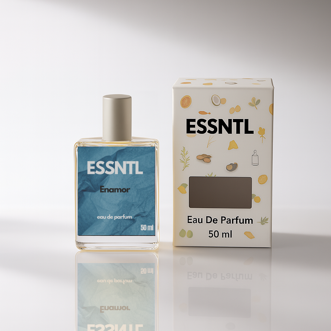 ESSNTL Enamor Perfume - Intense & Passionate Fresh Spicy Fragrance | 50ml Eau de Parfum | 20ml Eau de Parfum | Warm, Invigorating & Magnetic Scent | Long-Lasting Romantic Fragrance | Classic & Clean Scent for Men