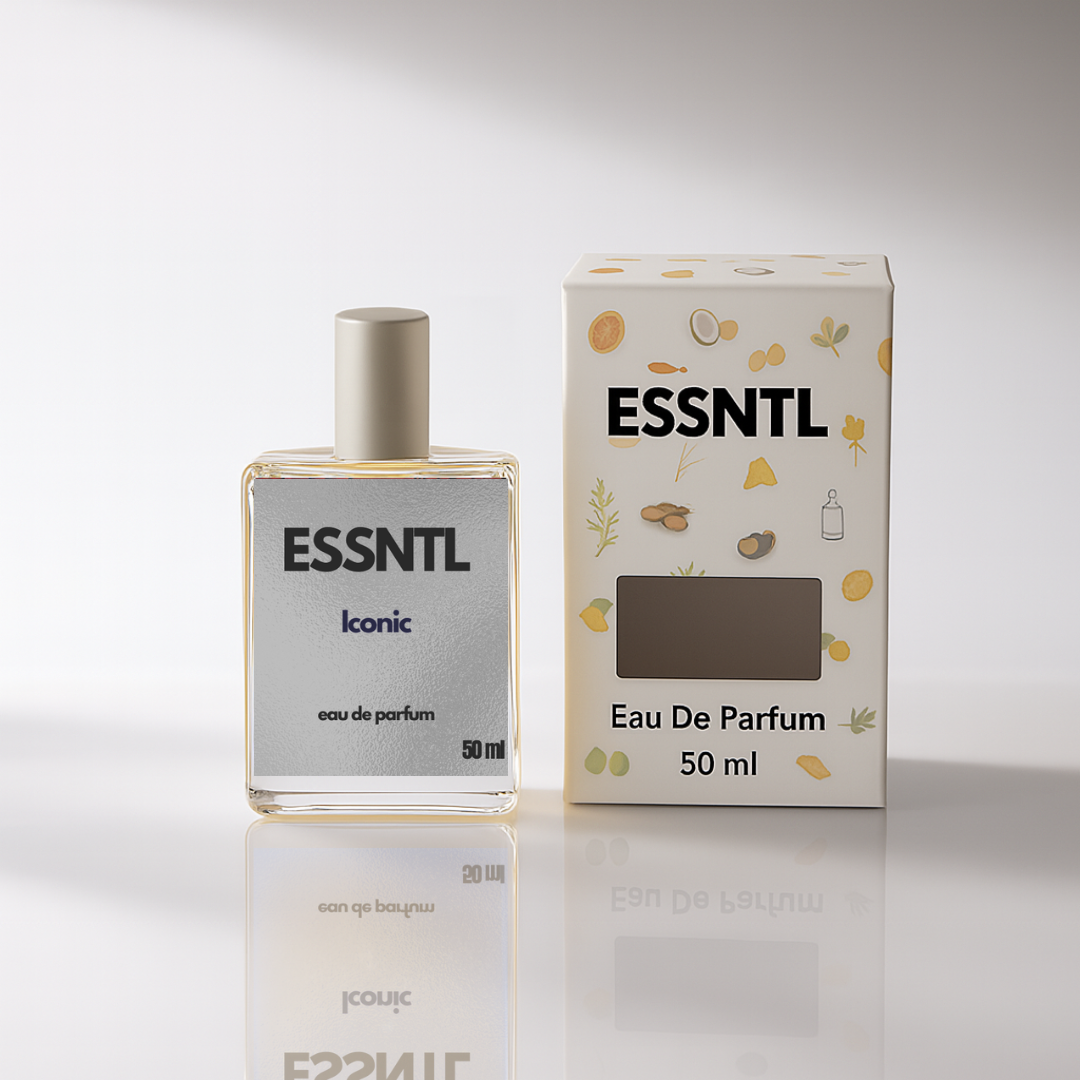 ESSNTL Iconic Perfume - Sophisticated & Timeless Woody Spicy Fragrance | 50ml Eau de Parfum | 20ml Eau de Parfum | Refined, Elegant & Distinguished Scent | Long-Lasting Statement Fragrance | Classic & Clean Scent for Men