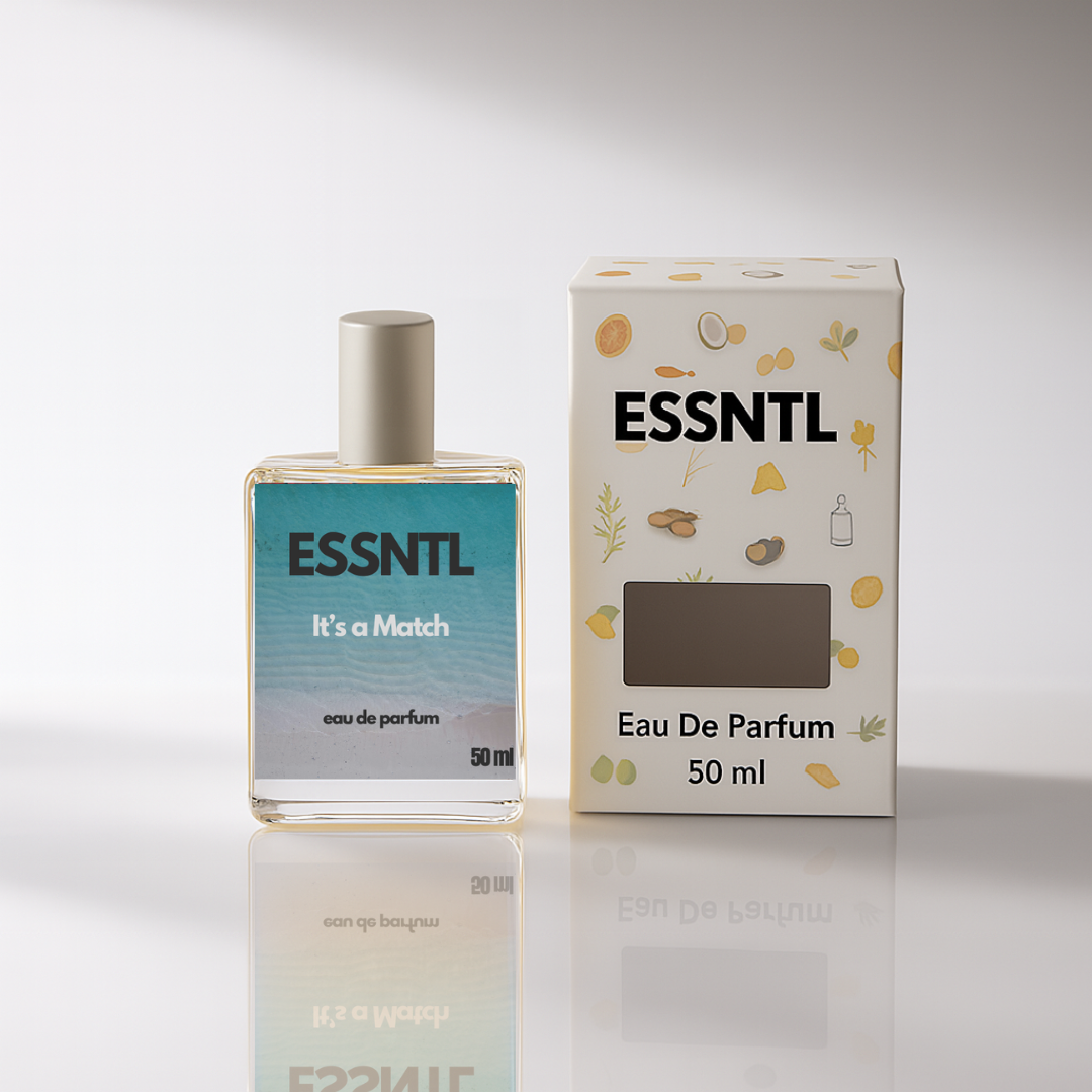 ESSNTL It's a Match Perfume - Fresh & Unique Citrus Floral Fragrance | 50ml Eau de Parfum | 20ml Eau de Parfum | Clean, Elegant & Versatile Scent | Long-Lasting Everyday Fragrance | Classic & Clean Scent for Men & Women