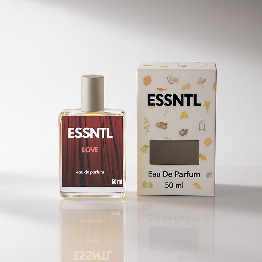 ESSNTL Love Perfume - Sensual & Addictive Sweet Woody Fragrance | 50ml Eau de Parfum | 20ml Eau de Parfum | Warm, Amber & Floral Scent | Long-Lasting Luxury Fragrance | Classic & Clean Scent for Men & Women