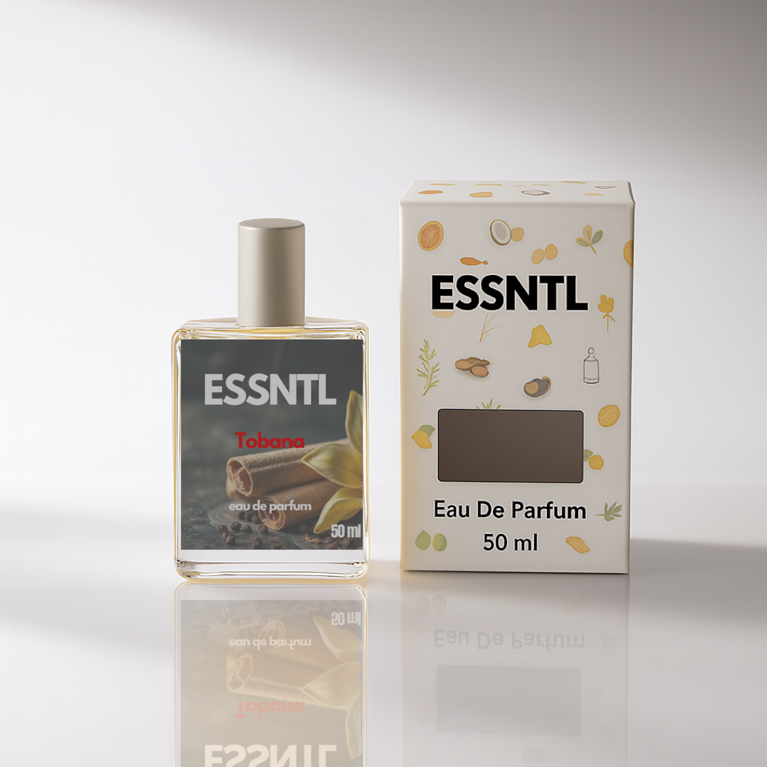 ESSNTL Tobana Perfume - Warm & Opulent Tobacco Vanilla Fragrance | 50ml Eau de Parfum | 20ml Eau de Parfum | Sweet, Spicy & Luxurious Scent | Long-Lasting Bold Fragrance | Classic & Clean Scent for Men
