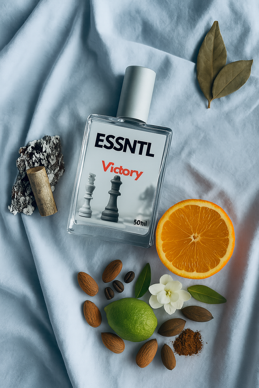 ESSNTL Victory Perfume - Powerful & Energetic Citrus Woody Fragrance | 50ml Eau de Parfum | 20ml Eau de Parfum | Bold, Fresh & Confident Scent | Long-Lasting Sporty Fragrance | Classic & Clean Scent for Men