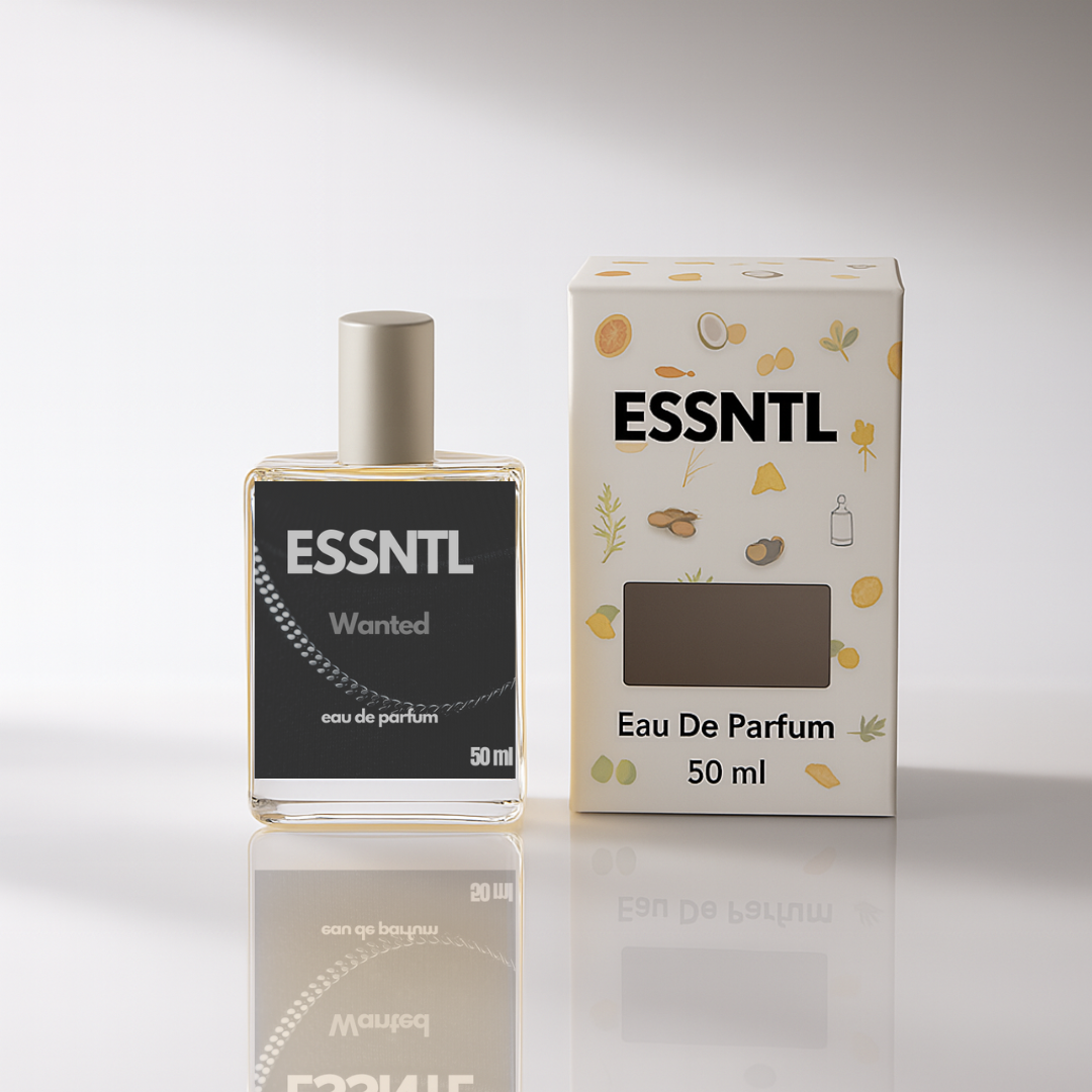 ESSNTL Wanted Perfume - Bold & Luxurious Spicy Woody Fragrance | 50ml Eau de Parfum | 20ml Eau de Parfum | Warm, Intense & Magnetic Scent | Long-Lasting Luxury Scent for Men | Classic & Clean Scent for Men