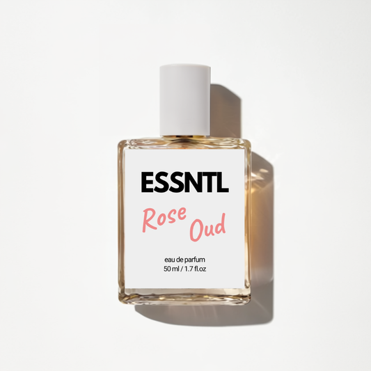 ESSNTL Rose Oud Perfume – Luxurious & Intense Rose-Wood Fragrance | 50ml Eau de Parfum | Deep, Velvety & Sensual Scent | Long-Lasting Unisex Perfume | Opulent, Mysterious Signature Vibe