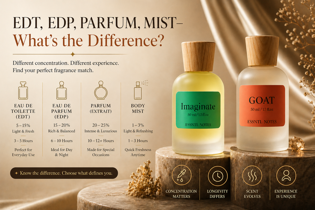 EDT vs EDP vs Parfum vs Body Mist: What’s the Difference & Which One Should You Choose?