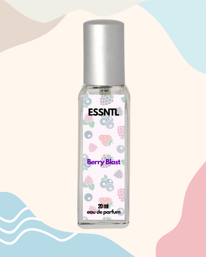 ESSNTL Berry Blast Perfume - Juicy & Playful Fruity Fragrance | 50ml Eau de Parfum | 20ml Eau de Parfum | Sweet, Vibrant & Energetic Scent | Long-Lasting Youthful Perfume for All | Bold Berry Pop with a Fun Twist