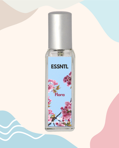 ESSNTL Flora Perfume - Elegant & Feminine Floral Fruity Fragrance | 50ml Eau de Parfum | Romantic, Delicate & Graceful Scent | Long-Lasting Luxury Scent for Women | Classic & Clean Scent for Women