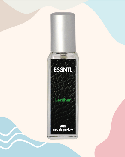 ESSNTL Leather Perfume - Rich & Sensual Leather Spicy Fragrance | 50ml Eau de Parfum | Deep, Smoky & Intense Scent | Long-Lasting Signature Fragrance | Classic & Clean Scent for Men
