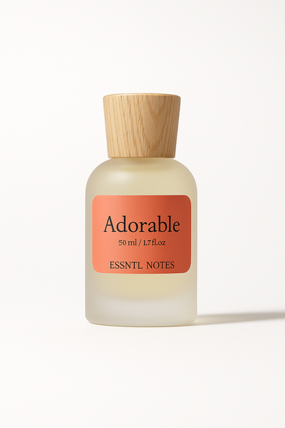 ESSNTL NOTES Adorable Perfume – Radiant & Luxurious Floral Bouquet Fragrance | 50ml Eau de Parfum | Soft & Glamorous Scent | Long-Lasting Luxury Perfume  | Golden, Celebrated Signature Vibe