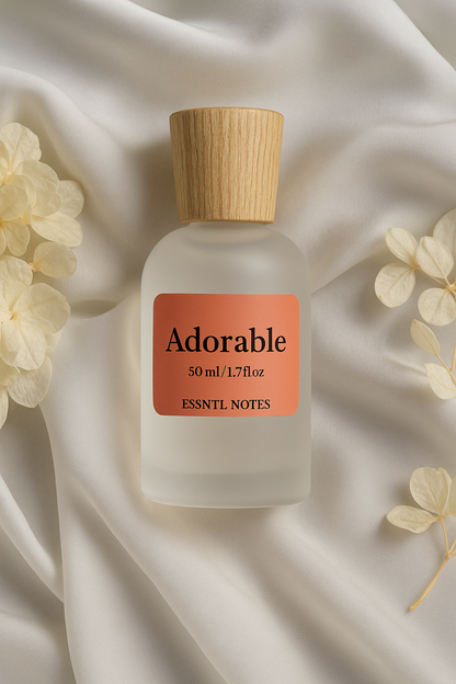 ESSNTL NOTES Adorable Perfume – Radiant & Luxurious Floral Bouquet Fragrance | 50ml Eau de Parfum | Soft & Glamorous Scent | Long-Lasting Luxury Perfume  | Golden, Celebrated Signature Vibe