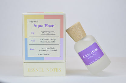 ESSNTL NOTES Aqua Haze Perfume – Fresh & Invigorating Aquatic Fruity Fragrance | 50ml Eau de Parfum | Crisp, Energetic & Masculine Scent | Long-Lasting Luxury Perfume for Men & Women | Modern, Magnetic Signature Vibe