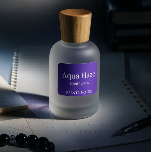 ESSNTL NOTES Aqua Haze Perfume – Fresh & Invigorating Aquatic Fruity Fragrance | 50ml Eau de Parfum | Crisp, Energetic & Masculine Scent | Long-Lasting Luxury Perfume for Men & Women | Modern, Magnetic Signature Vibe
