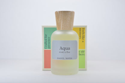 ESSNTL NOTES Aqua Perfume - Timeless & Elegant Marine Citrus Fragrance | 50ml Eau de Parfum | Fresh, Breezy & Uplifting Scent | Long-Lasting Everyday Fragrance | Unisex Classic & Clean Scent