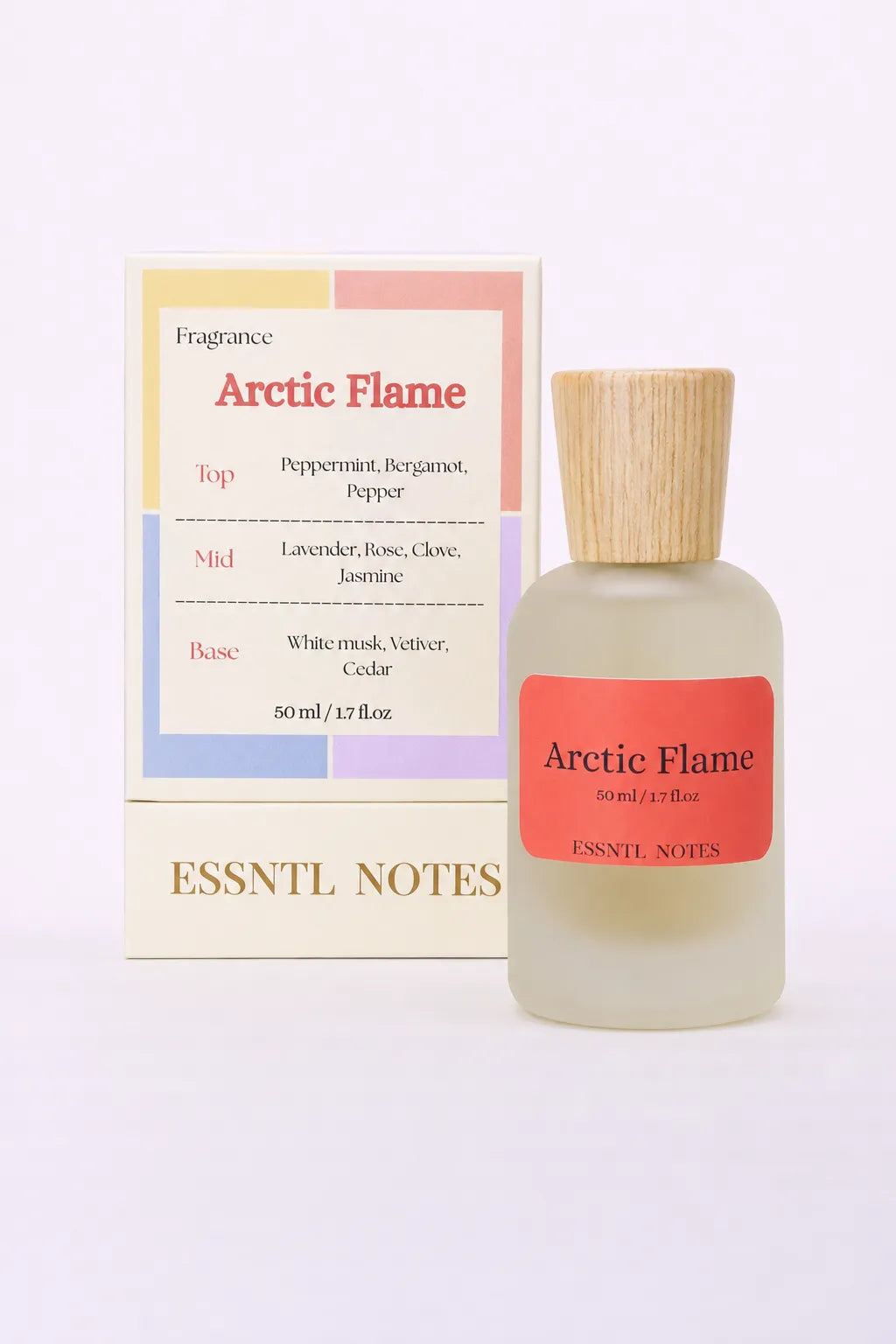 ESSNTL NOTES Arctic Flame Spicy & Woody Fragrance 50ml , premium fragrance ideal for gifting