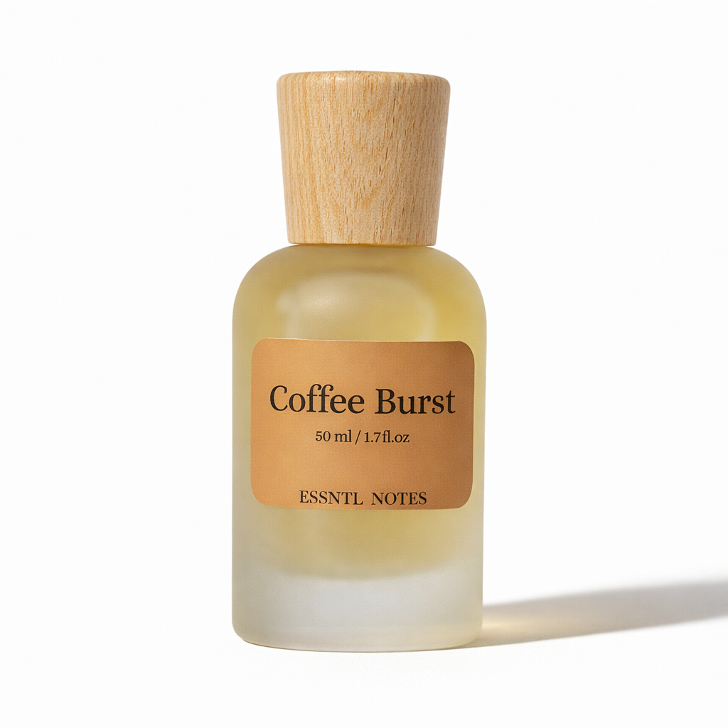 ESSNTL NOTES Coffee Burst Perfume - Bold & Comforting Coffee-Vanilla Fragrance | 50ml Eau de Parfum | Creamy, Addictive & Aromatic Scent | Long-Lasting Cozy Perfume for Men & Women | A Caffeine Kick with Sweet Depth
